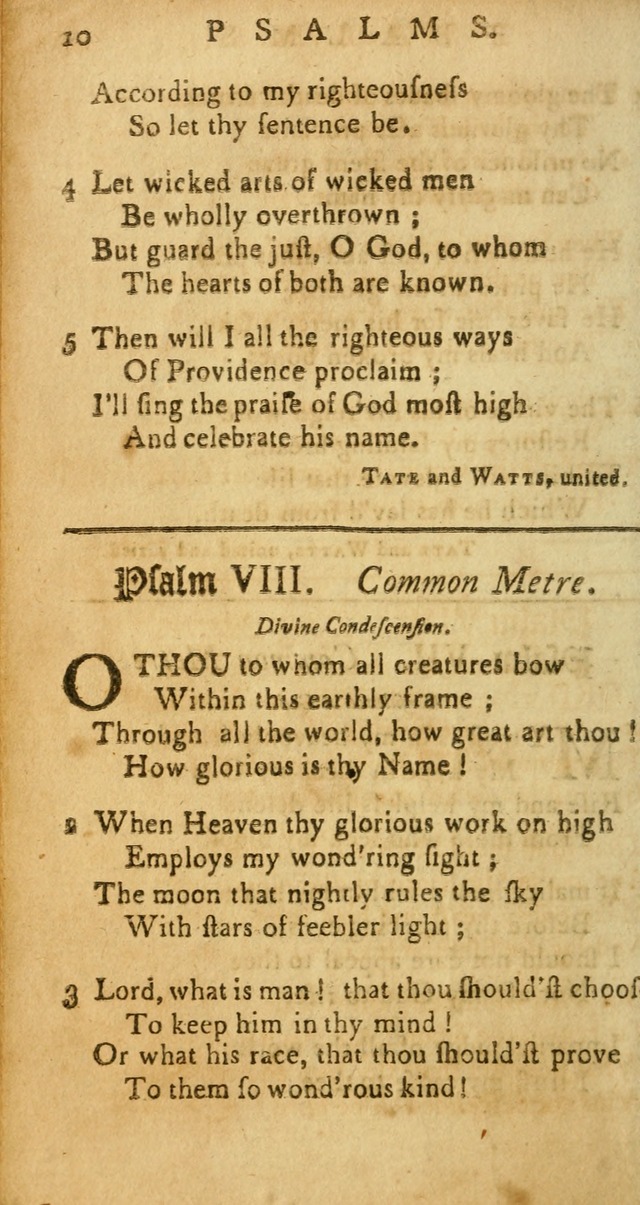 Sacred Poetry: Consisting of Psalms and Hymns, Adapted to Christian        Devotion, in Public and Private. 2nd ed. page 10