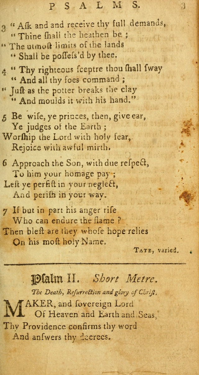 Sacred Poetry: Consisting of Psalms and Hymns, Adapted to Christian        Devotion, in Public and Private. 2nd ed. page 3