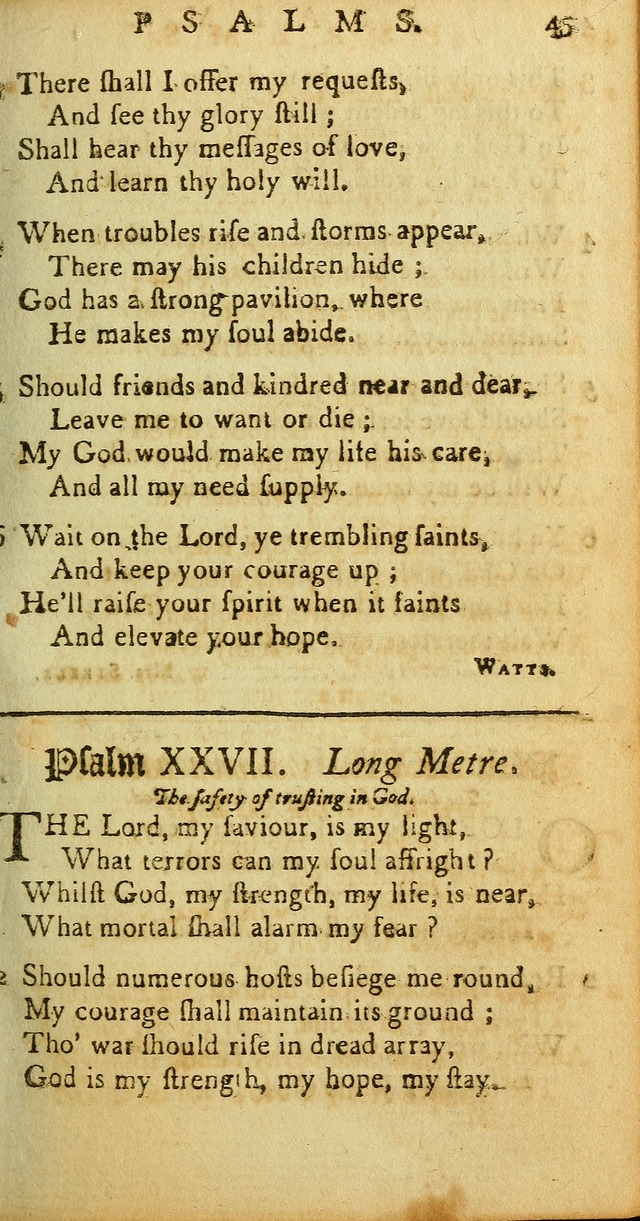 Sacred Poetry: Consisting of Psalms and Hymns, Adapted to Christian        Devotion, in Public and Private. 2nd ed. page 45