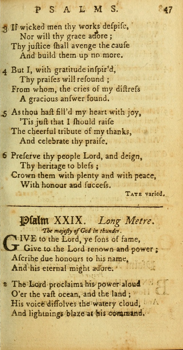 Sacred Poetry: Consisting of Psalms and Hymns, Adapted to Christian        Devotion, in Public and Private. 2nd ed. page 47