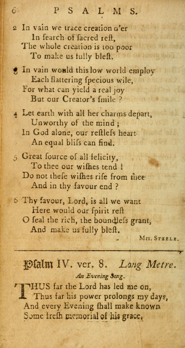 Sacred Poetry: Consisting of Psalms and Hymns, Adapted to Christian        Devotion, in Public and Private. 2nd ed. page 6