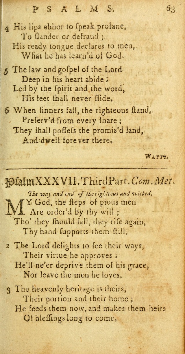 Sacred Poetry: Consisting of Psalms and Hymns, Adapted to Christian        Devotion, in Public and Private. 2nd ed. page 65