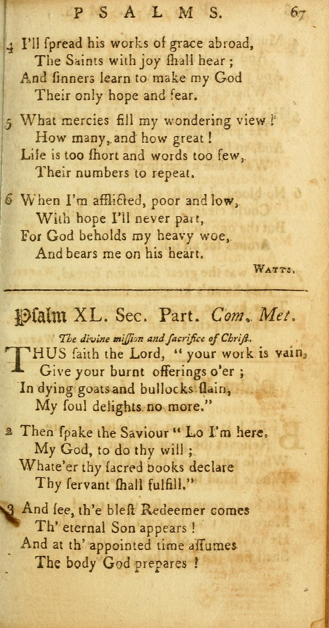 Sacred Poetry: Consisting of Psalms and Hymns, Adapted to Christian        Devotion, in Public and Private. 2nd ed. page 69