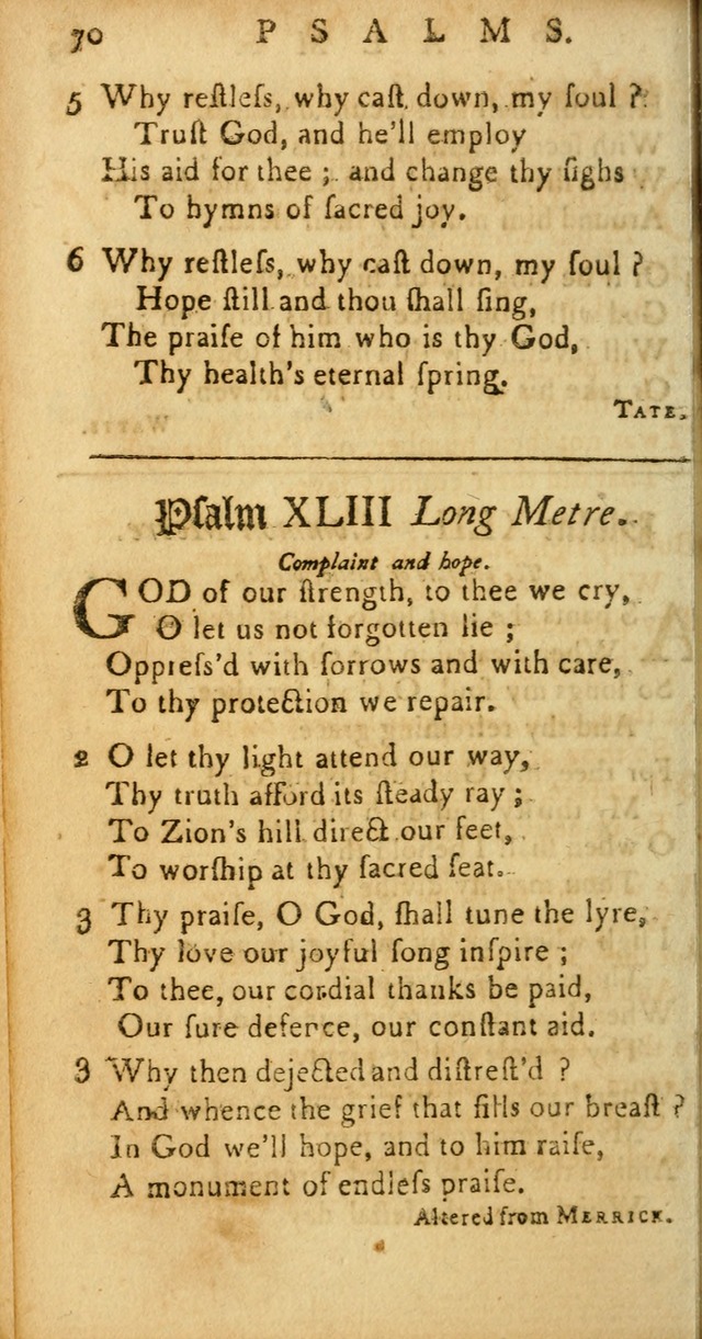 Sacred Poetry: Consisting of Psalms and Hymns, Adapted to Christian        Devotion, in Public and Private. 2nd ed. page 72