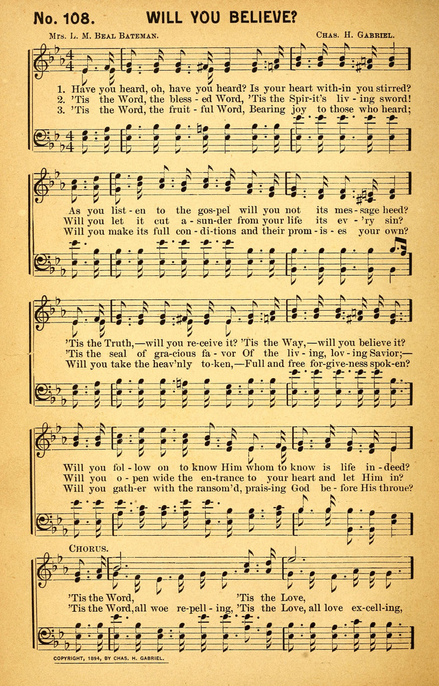 Songs of the Pentecost for the Forward Gospel Movement page 106