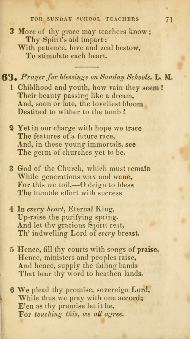 A Selection of Psalms and Hymns, for the use of Sunday Schools page 73