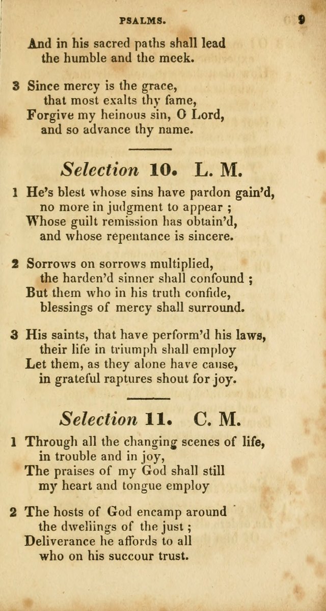 A Selection of Psalms and Hymns, for the use of Sunday Schools page 9