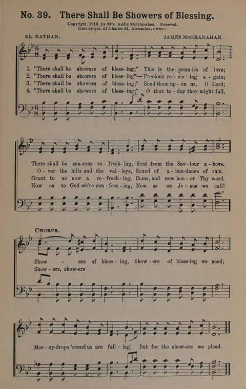 Sacred Praise: for Use in Gospel Meetings, Evangelistic Services ... page 39