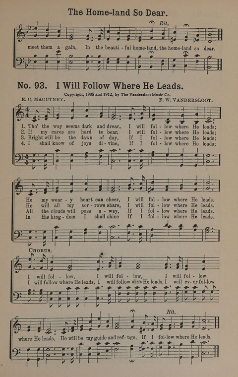 Sacred Praise: for Use in Gospel Meetings, Evangelistic Services ... page 93