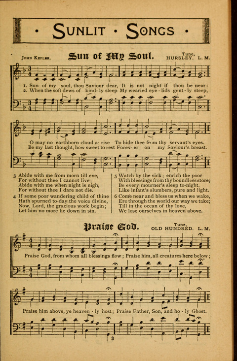 Sunlit Songs: for use in meetings for Christian worship or work page 3