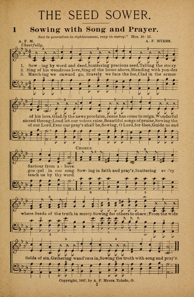 The Seed Sower: a collection of songs for Sunday schools and gospel meetings page 3