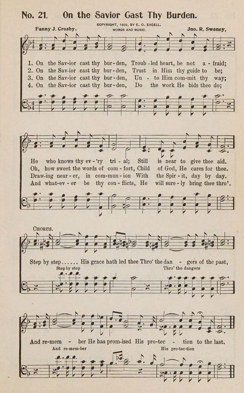 Service in Song: The cream of all the best songs, of all the best writers, together with Orders of Service for the Sunday School page 21