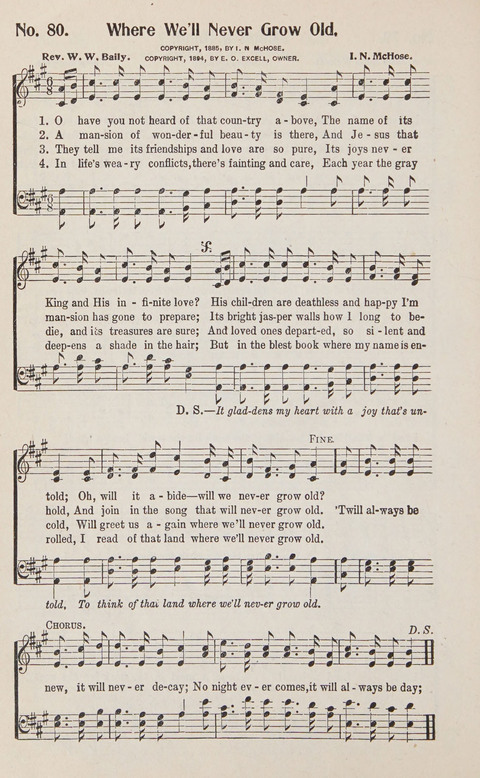 Service in Song: The cream of all the best songs, of all the best writers, together with Orders of Service for the Sunday School page 80