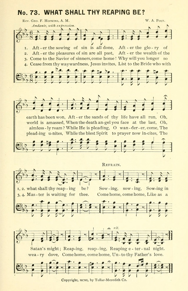 Sermons in Song No. 3: a collection of gospel hymns for use in the Sunday school, church prayer meeting, young people