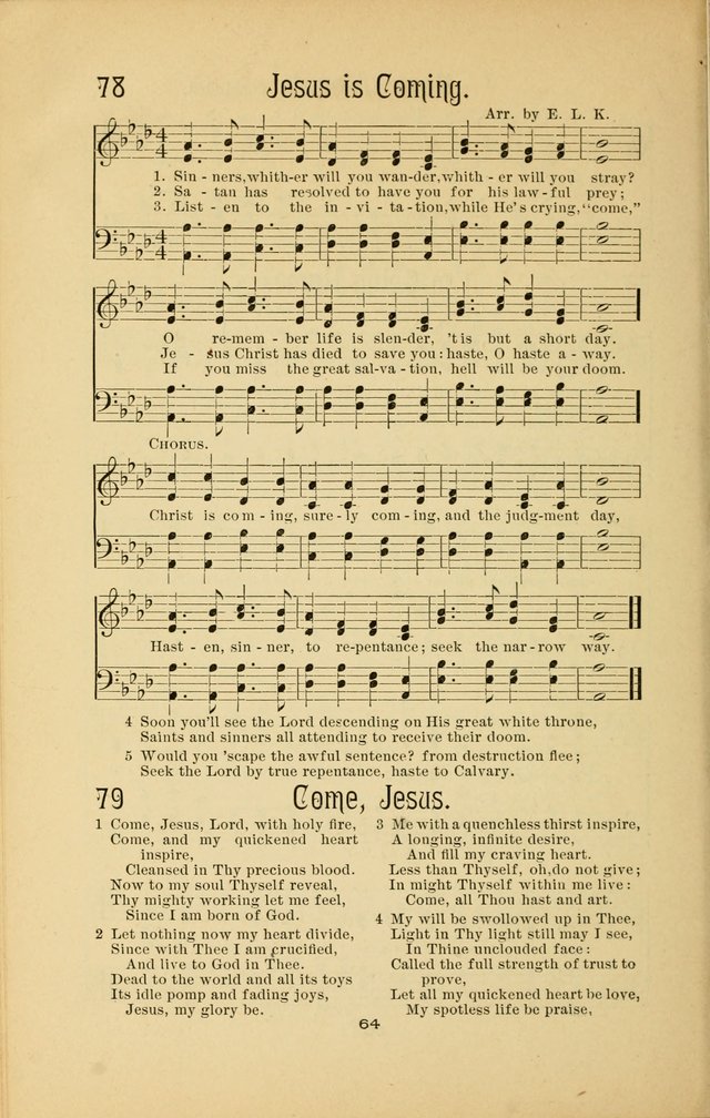 Songs and Solos used by the Christian Crusaders: in their Special Soul-Saving Work: and adapted for the church, grove, school, choir, and home page 63