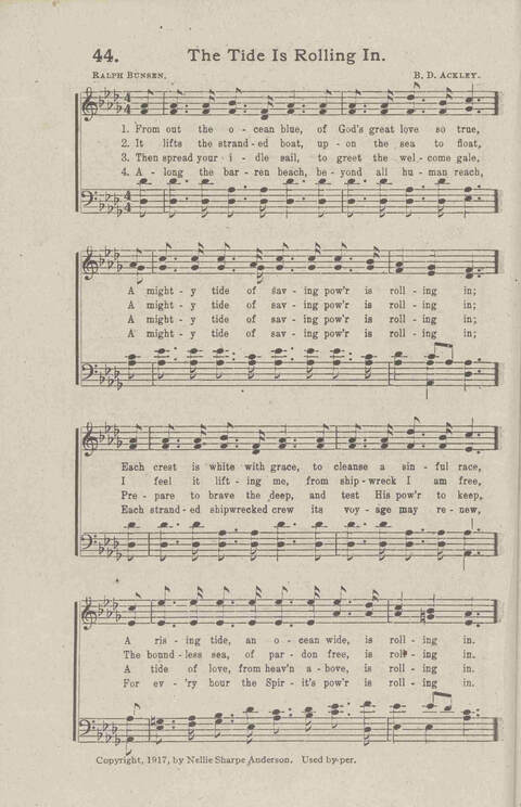 Salvation Songs: A collection of Songs and Hymns adapted to the needs of Revivals, Sabbath Schools, and Gospel Meetings Generally page 46