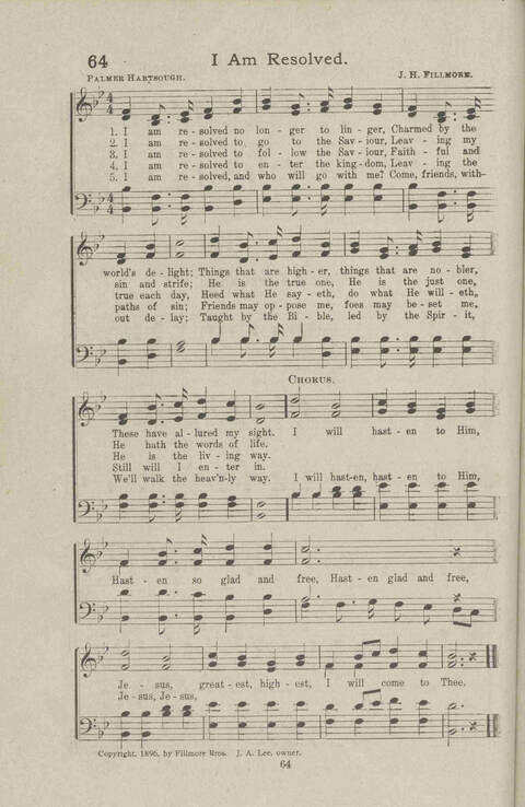 Salvation Songs: A collection of Songs and Hymns adapted to the needs of Revivals, Sabbath Schools, and Gospel Meetings Generally page 66