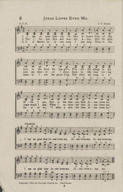 Salvation Songs: A collection of Songs and Hymns adapted to the needs of Revivals, Sabbath Schools, and Gospel Meetings Generally page 8