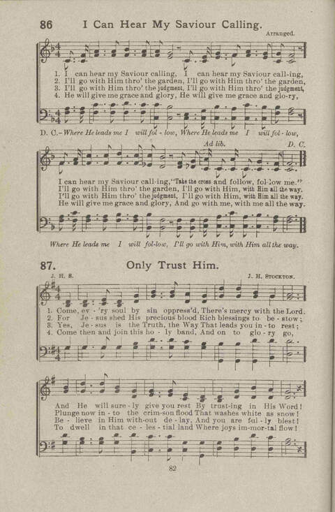Salvation Songs: A collection of Songs and Hymns adapted to the needs of Revivals, Sabbath Schools, and Gospel Meetings Generally page 86
