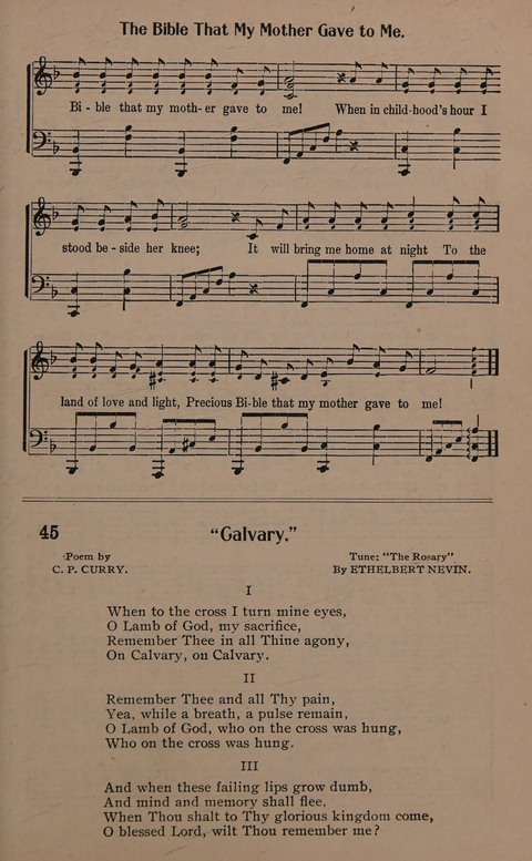 Sacred Solos and Duets: suitable for special music in church service, gospel meetings, Sunday school, Christian Endeavor, etc. page 49