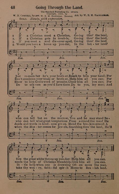 Sacred Solos and Duets: suitable for special music in church service, gospel meetings, Sunday school, Christian Endeavor, etc. page 52