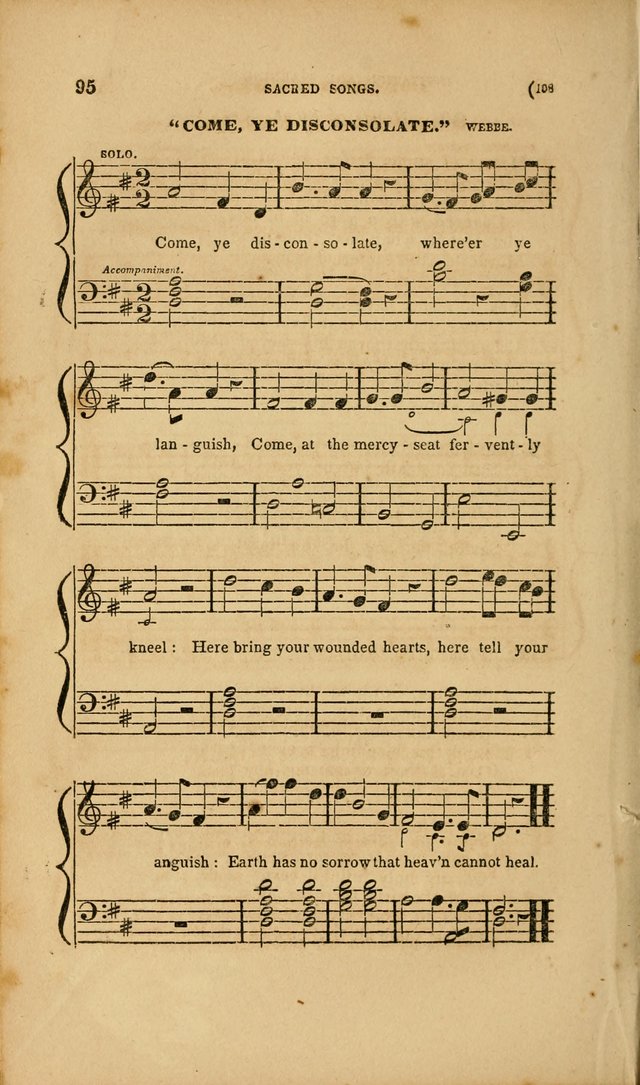 Sacred Songs for Family and Social Worship: comprising the most approved spiritual hymns with chaste and popular tunes page 108
