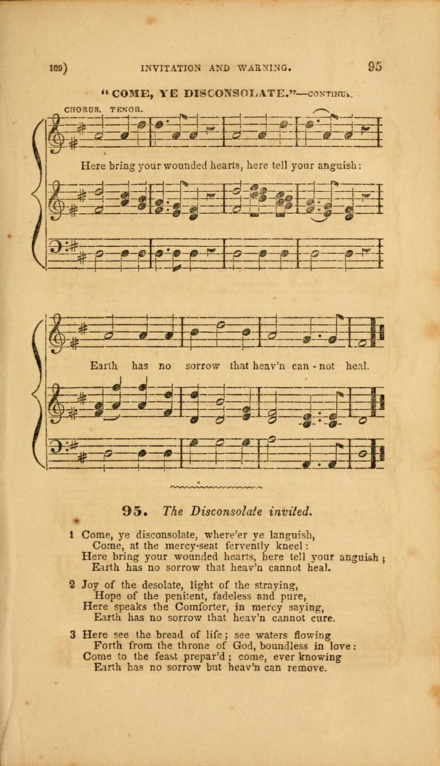 Sacred Songs for Family and Social Worship: comprising the most approved spiritual hymns with chaste and popular tunes page 109
