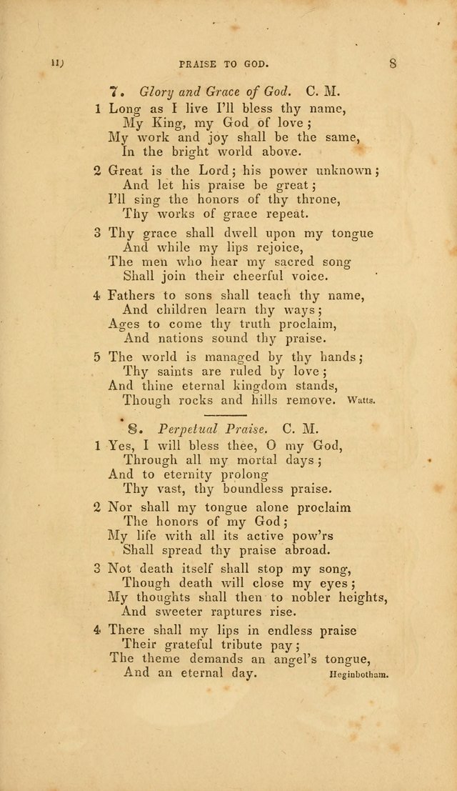 Sacred Songs for Family and Social Worship: comprising the most approved spiritual hymns with chaste and popular tunes page 11