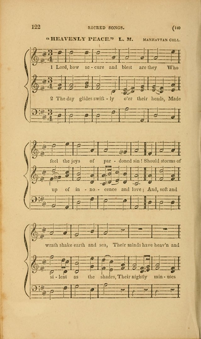 Sacred Songs for Family and Social Worship: comprising the most approved spiritual hymns with chaste and popular tunes page 140