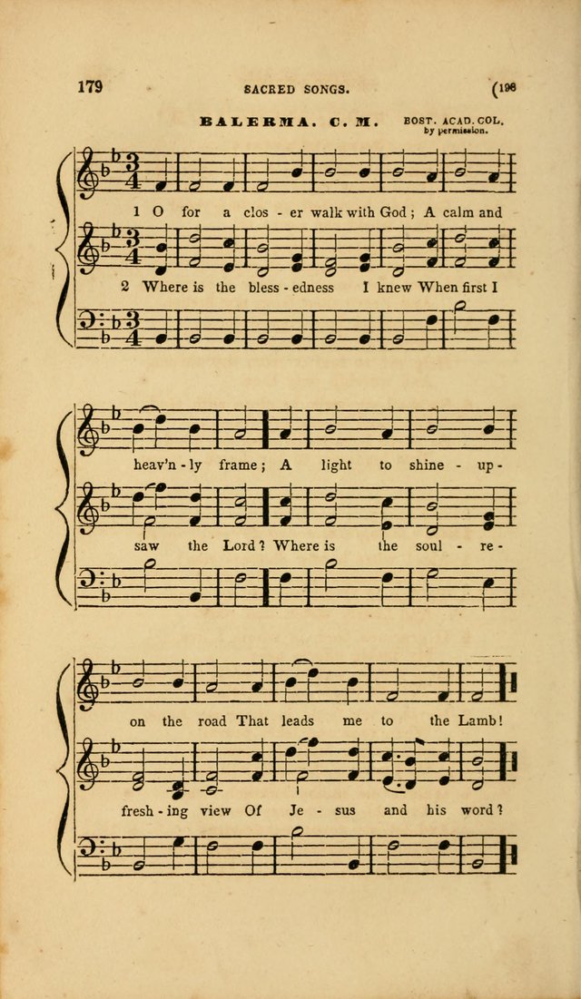 Sacred Songs for Family and Social Worship: comprising the most approved spiritual hymns with chaste and popular tunes page 198