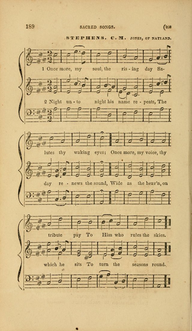 Sacred Songs for Family and Social Worship: comprising the most approved spiritual hymns with chaste and popular tunes page 208