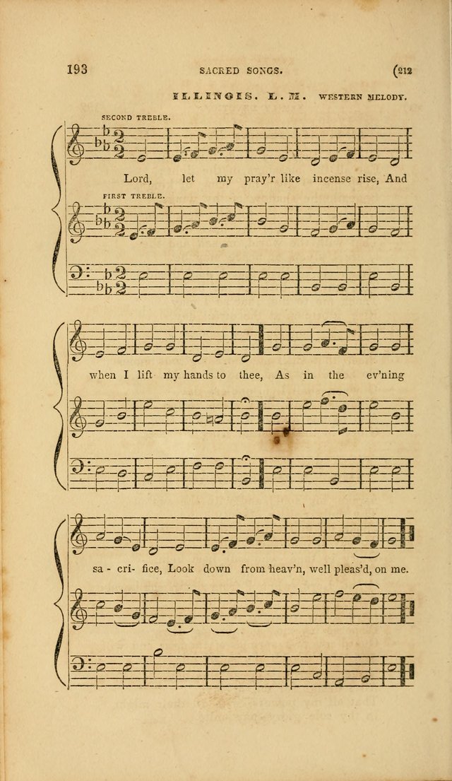 Sacred Songs for Family and Social Worship: comprising the most approved spiritual hymns with chaste and popular tunes page 212