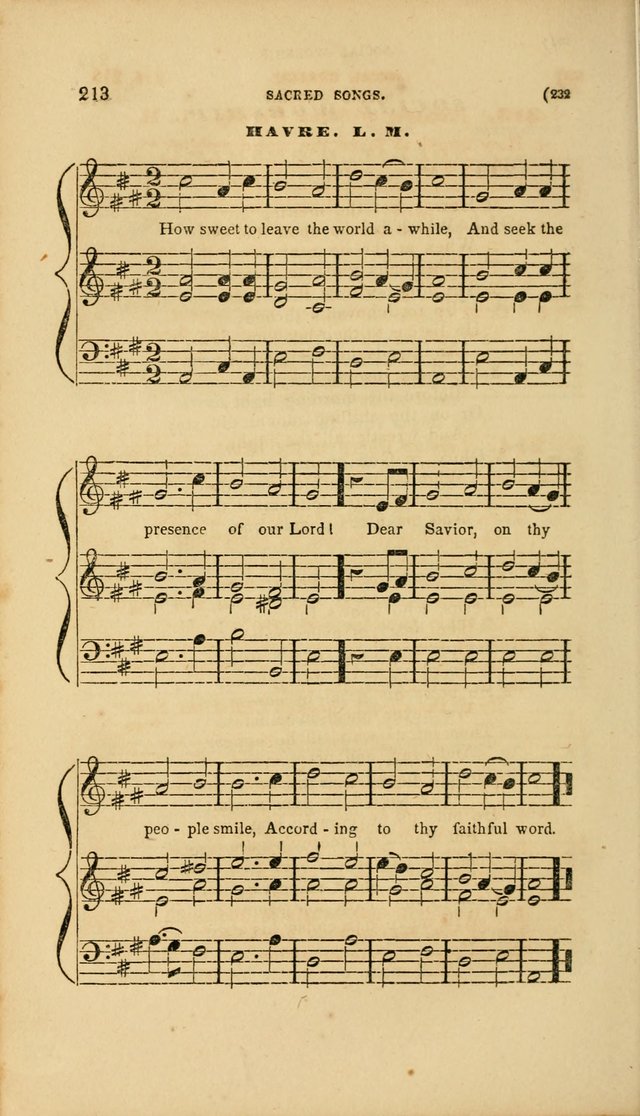 Sacred Songs for Family and Social Worship: comprising the most approved spiritual hymns with chaste and popular tunes page 232