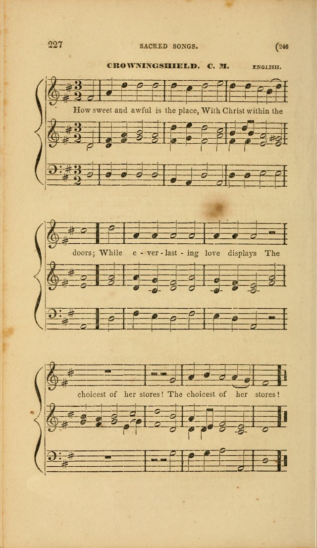 Sacred Songs for Family and Social Worship: comprising the most approved spiritual hymns with chaste and popular tunes page 246