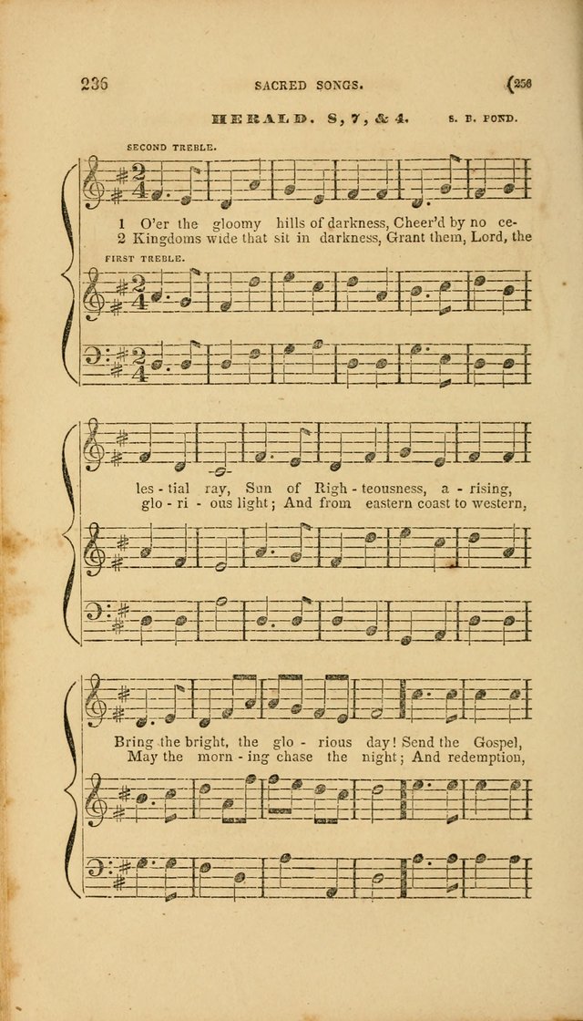 Sacred Songs for Family and Social Worship: comprising the most approved spiritual hymns with chaste and popular tunes page 256