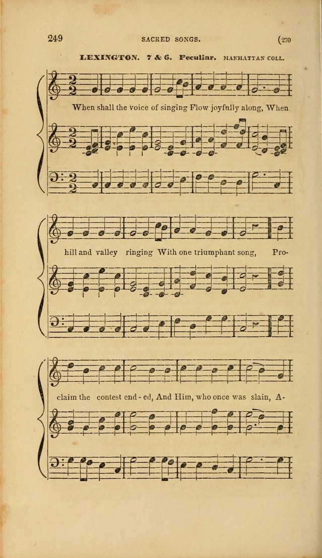 Sacred Songs for Family and Social Worship: comprising the most approved spiritual hymns with chaste and popular tunes page 270