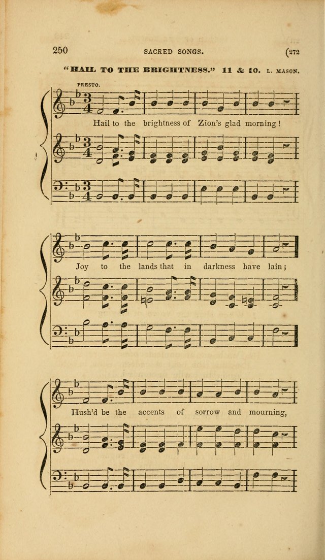 Sacred Songs for Family and Social Worship: comprising the most approved spiritual hymns with chaste and popular tunes page 272