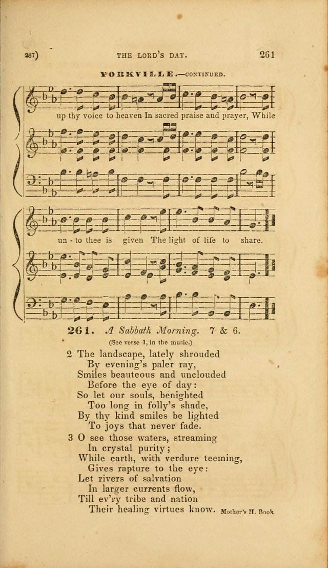 Sacred Songs for Family and Social Worship: comprising the most approved spiritual hymns with chaste and popular tunes page 287