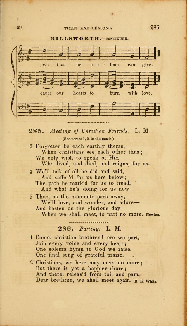 Sacred Songs for Family and Social Worship: comprising the most approved spiritual hymns with chaste and popular tunes page 315