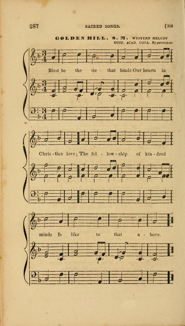 Sacred Songs for Family and Social Worship: comprising the most approved spiritual hymns with chaste and popular tunes page 316