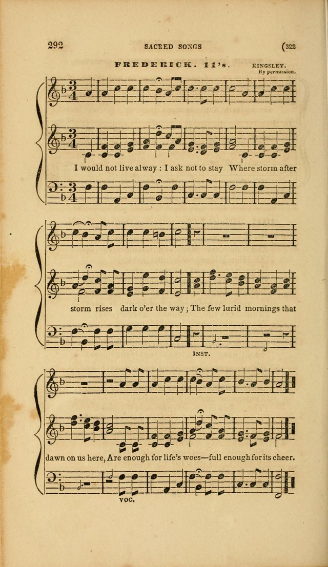 Sacred Songs for Family and Social Worship: comprising the most approved spiritual hymns with chaste and popular tunes page 322