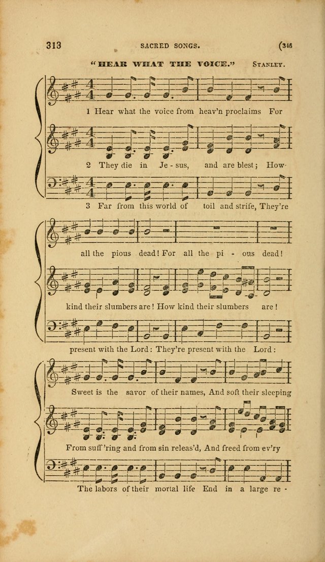 Sacred Songs for Family and Social Worship: comprising the most approved spiritual hymns with chaste and popular tunes page 346