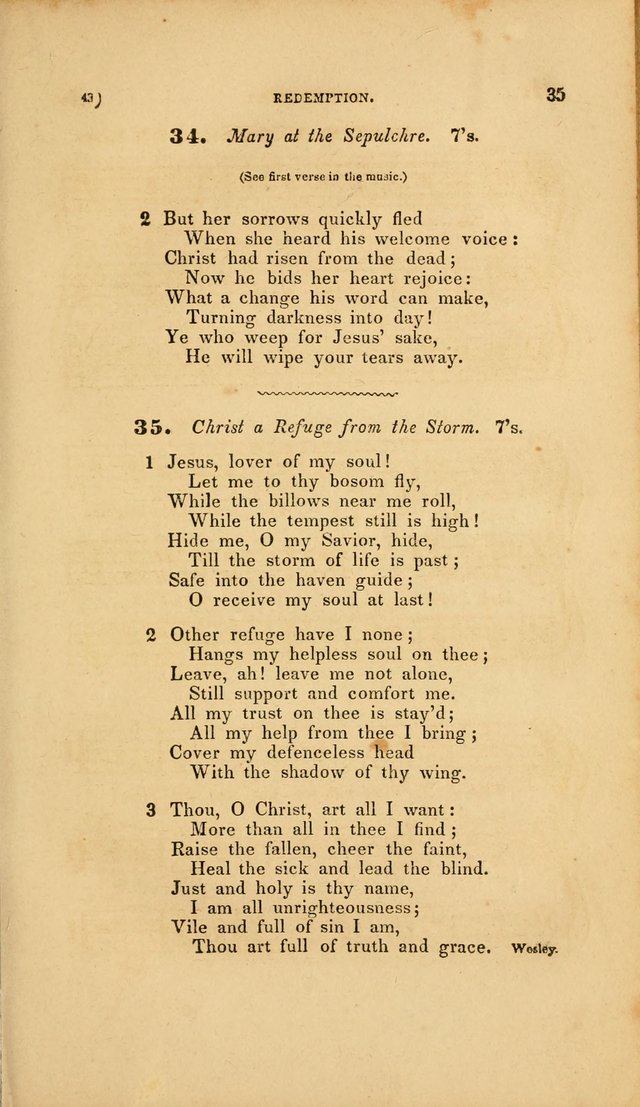 Sacred Songs for Family and Social Worship: comprising the most approved spiritual hymns with chaste and popular tunes page 43
