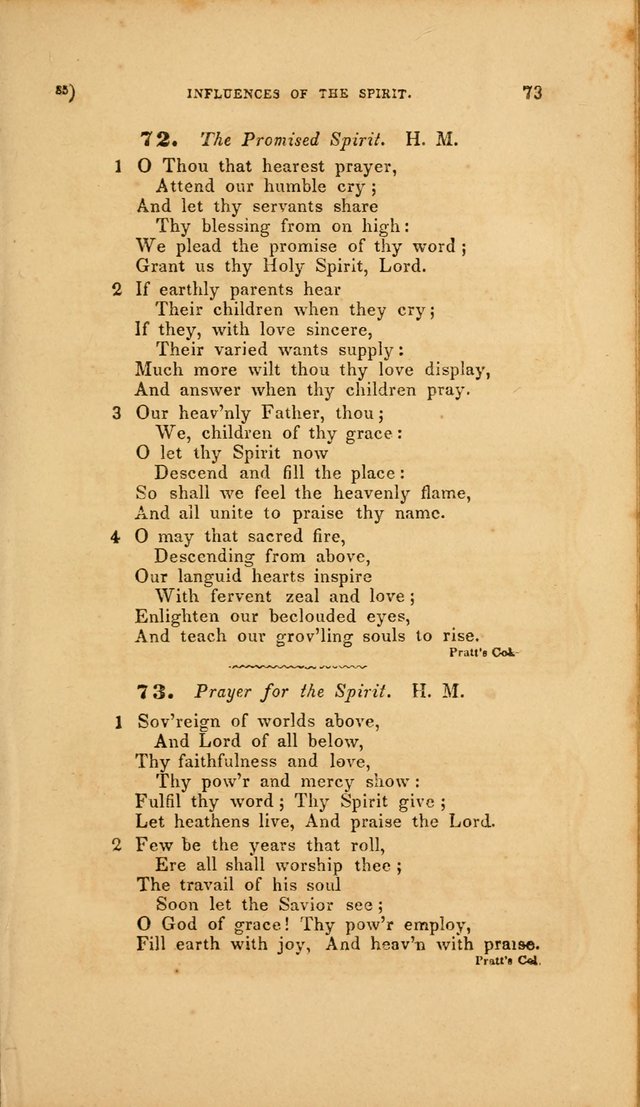 Sacred Songs for Family and Social Worship: comprising the most approved spiritual hymns with chaste and popular tunes page 85