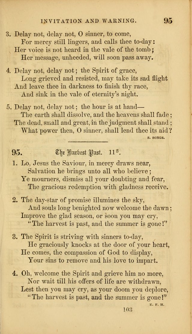 Sacred Songs for Family and Social Worship: comprising the most approved spiritual hymns with chaste and popular tunes ( New ed. rev. and enl.) page 103