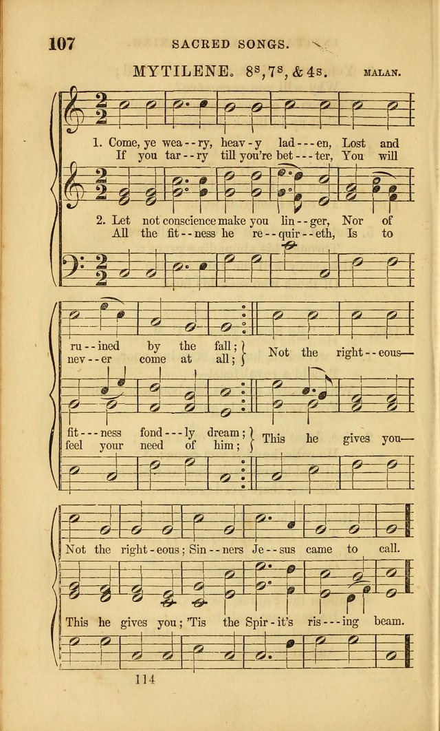 Sacred Songs for Family and Social Worship: comprising the most approved spiritual hymns with chaste and popular tunes ( New ed. rev. and enl.) page 114