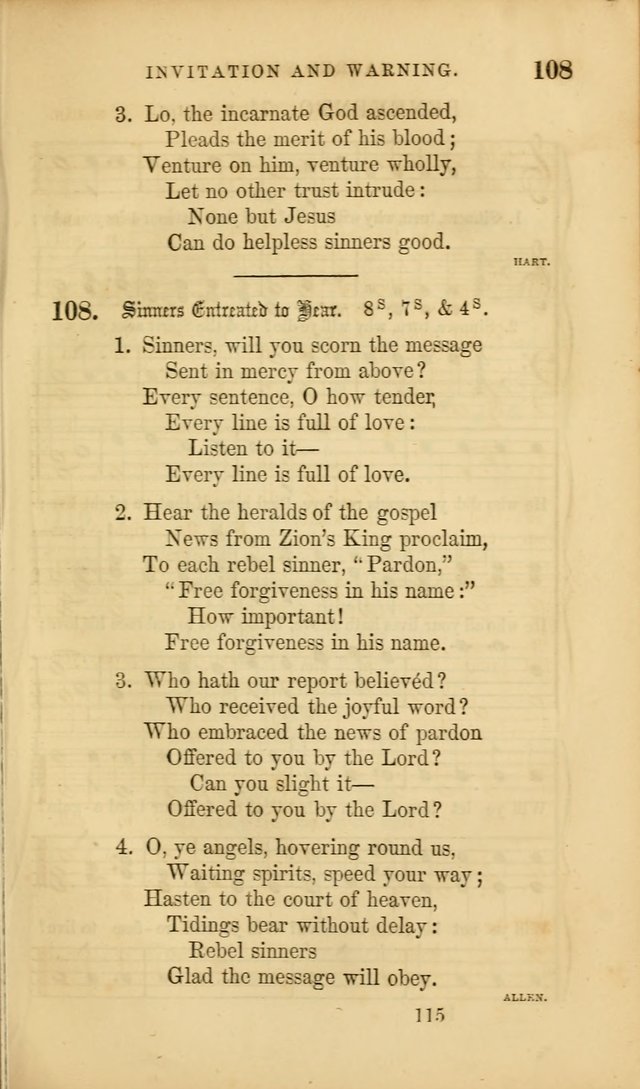 Sacred Songs for Family and Social Worship: comprising the most approved spiritual hymns with chaste and popular tunes ( New ed. rev. and enl.) page 115