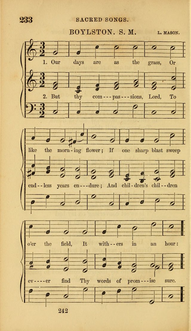 Sacred Songs for Family and Social Worship: comprising the most approved spiritual hymns with chaste and popular tunes ( New ed. rev. and enl.) page 244