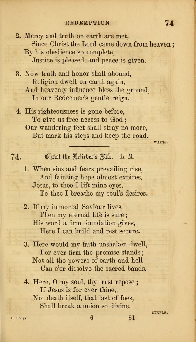 Sacred Songs for Family and Social Worship: comprising the most approved spiritual hymns with chaste and popular tunes ( New ed. rev. and enl.) page 81