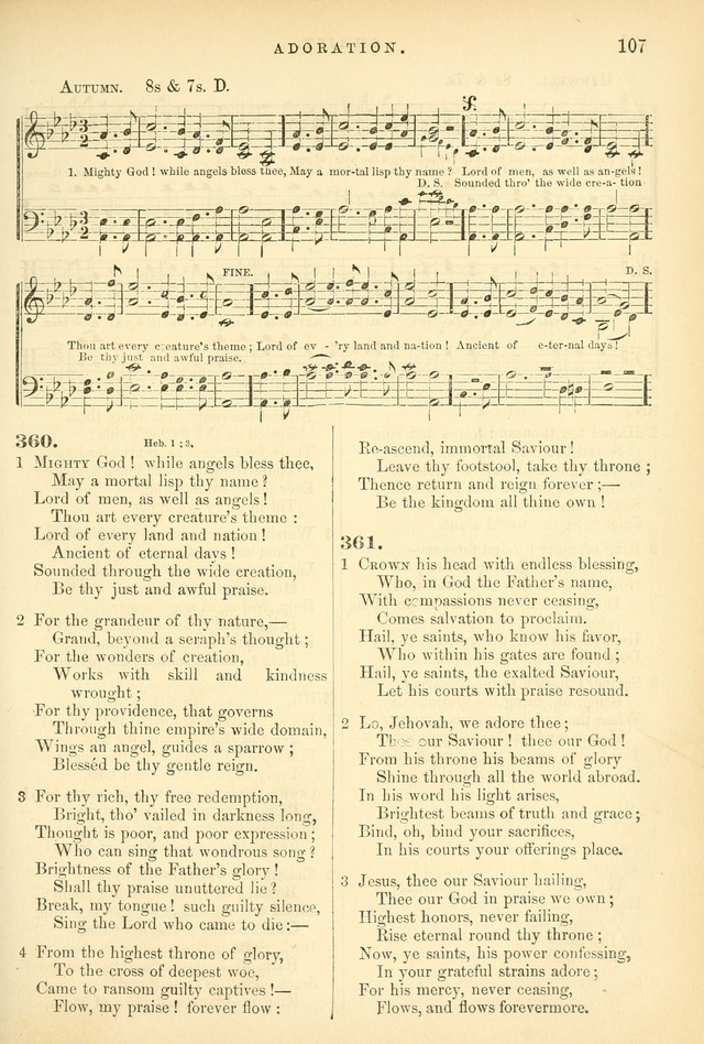 Songs for the Sanctuary: or hymns and tunes for Christian worship page 107